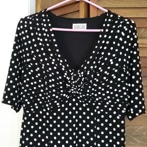 Midi polka dot dress